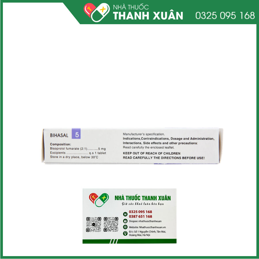 Bihasal 5 điều trị tăng huyết áp, suy tim